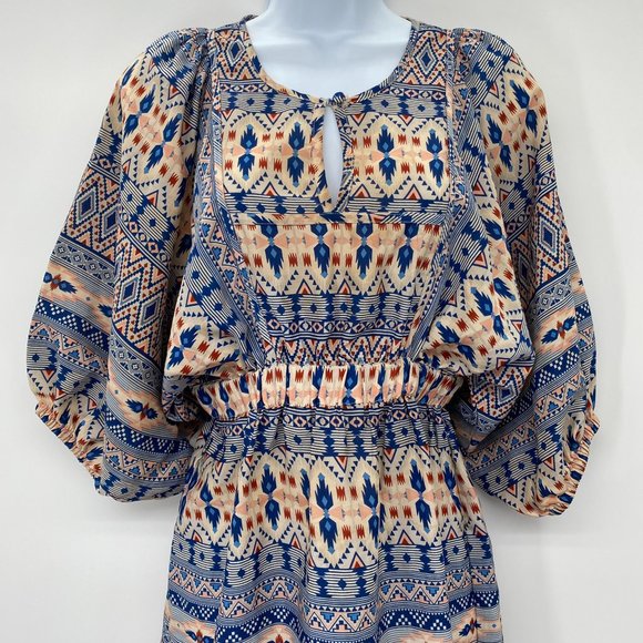 H&M MULTI-COLORED INDIA PRINT DRESS WOMENS SIZE 4 - Picture 3 of 7